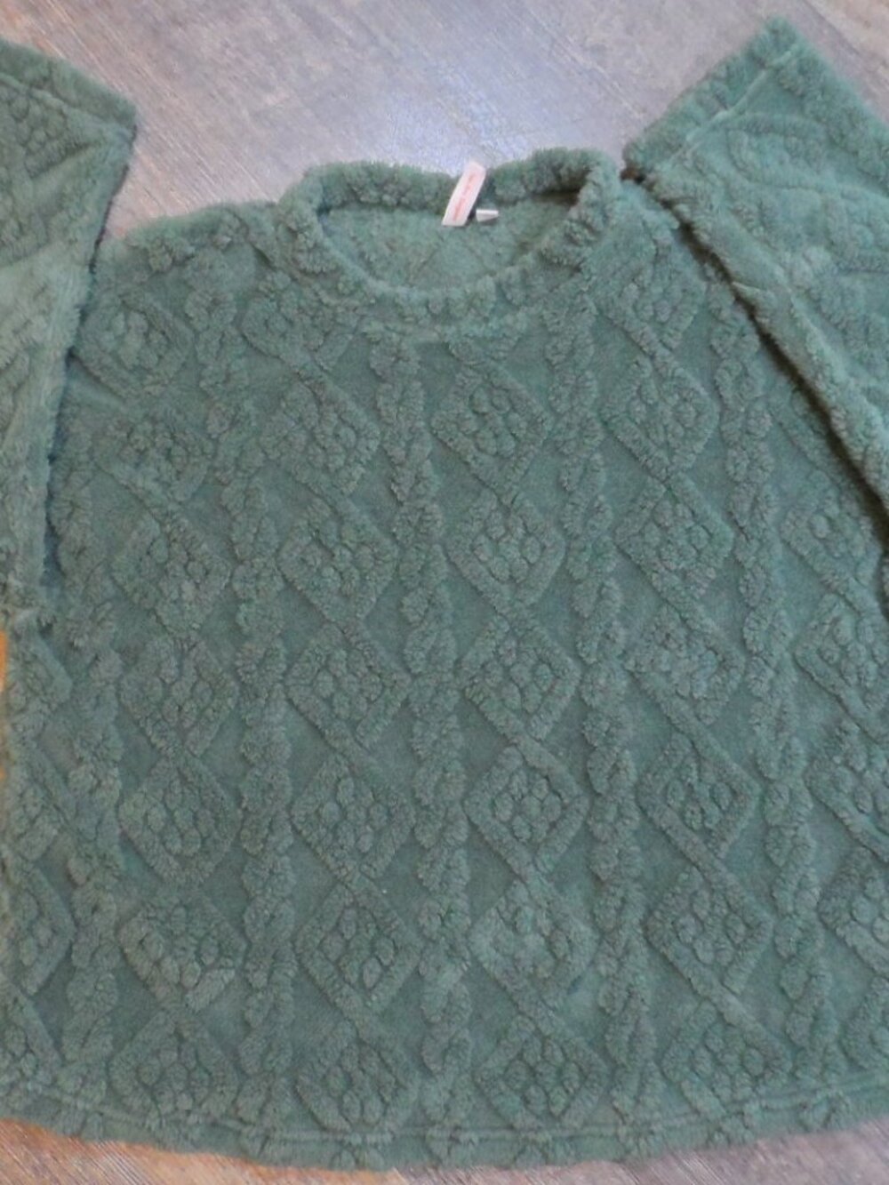 Joyspun Fleece Pullover Sweater Green Sz XLg - 16-18